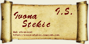 Ivona Stekić vizit kartica
